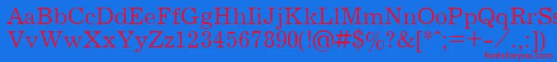 Journpla Font – Red Fonts on Blue Background