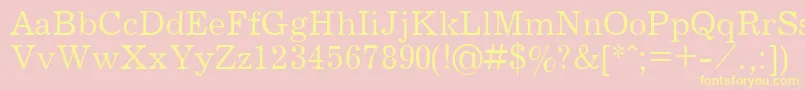 Journpla Font – Yellow Fonts on Pink Background