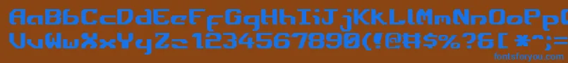 Ensignf Font – Blue Fonts on Brown Background