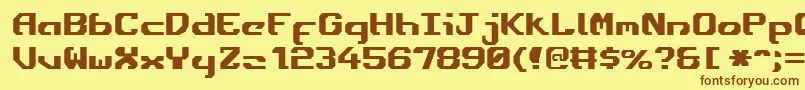 Ensignf Font – Brown Fonts on Yellow Background