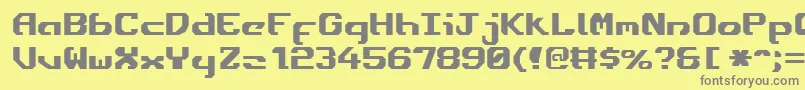 フォントEnsignf – 黄色の背景に灰色の文字