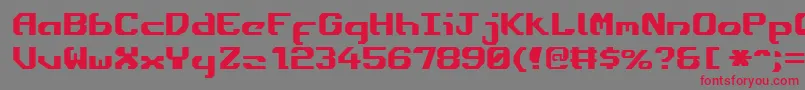 Шрифт Ensignf – красные шрифты на сером фоне