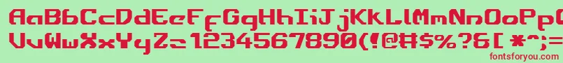 Ensignf Font – Red Fonts on Green Background