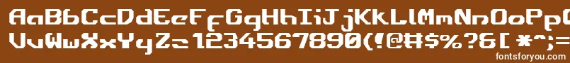 Ensignf Font – White Fonts on Brown Background