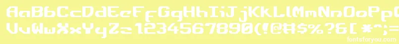 Ensignf Font – White Fonts on Yellow Background