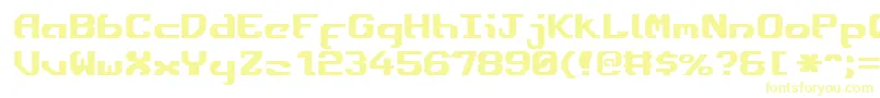 Ensignf Font – Yellow Fonts on White Background