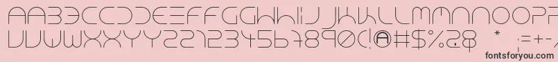 フォントNeonClubMusicLight – ピンクの背景に黒い文字