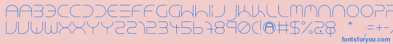 NeonClubMusicLight-Schriftart – Blaue Schriften auf rosa Hintergrund