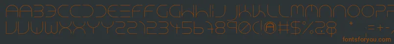 Шрифт NeonClubMusicLight – коричневые шрифты на чёрном фоне