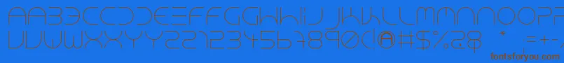 Шрифт NeonClubMusicLight – коричневые шрифты на синем фоне