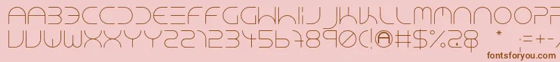 フォントNeonClubMusicLight – ピンクの背景に茶色のフォント