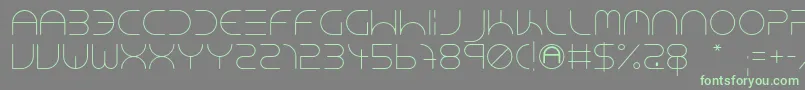 フォントNeonClubMusicLight – 灰色の背景に緑のフォント
