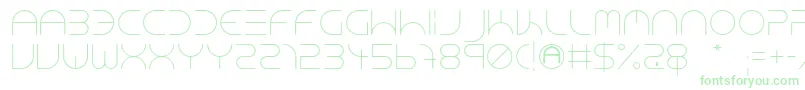 NeonClubMusicLight-fontti – vihreät fontit valkoisella taustalla