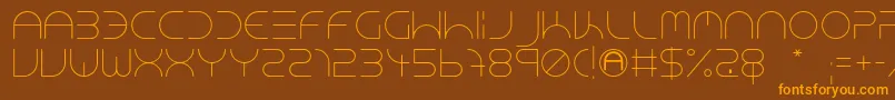 NeonClubMusicLight Font – Orange Fonts on Brown Background