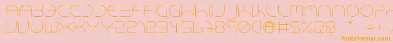Шрифт NeonClubMusicLight – оранжевые шрифты на розовом фоне