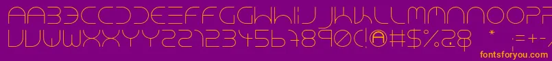 NeonClubMusicLight-fontti – oranssit fontit violetilla taustalla