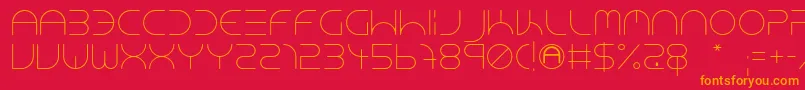Шрифт NeonClubMusicLight – оранжевые шрифты на красном фоне