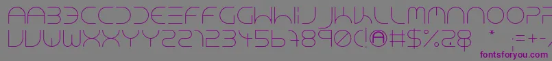フォントNeonClubMusicLight – 紫色のフォント、灰色の背景