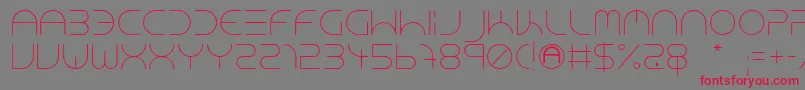 フォントNeonClubMusicLight – 赤い文字の灰色の背景