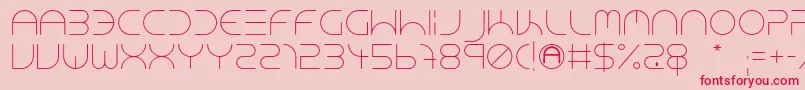 Шрифт NeonClubMusicLight – красные шрифты на розовом фоне
