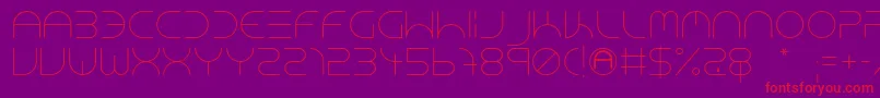 NeonClubMusicLight Font – Red Fonts on Purple Background