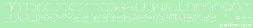 NeonClubMusicLight Font – White Fonts on Green Background