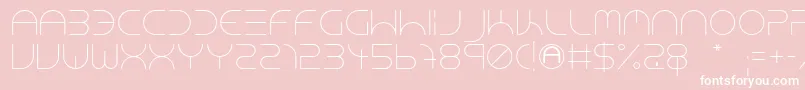 フォントNeonClubMusicLight – ピンクの背景に白い文字