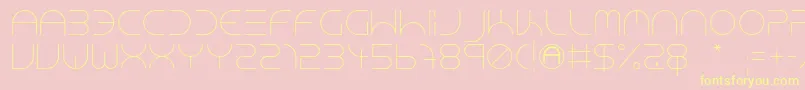 フォントNeonClubMusicLight – 黄色のフォント、ピンクの背景