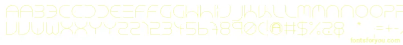 Czcionka NeonClubMusicLight – żółte czcionki na białym tle