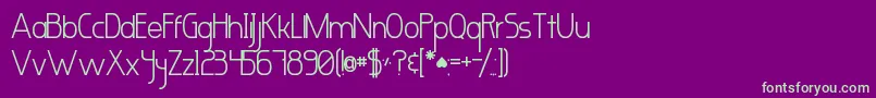 MarcelitaSans Font – Green Fonts on Purple Background