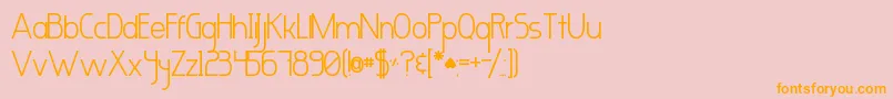 MarcelitaSans Font – Orange Fonts on Pink Background