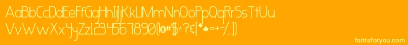 MarcelitaSans Font – Yellow Fonts on Orange Background