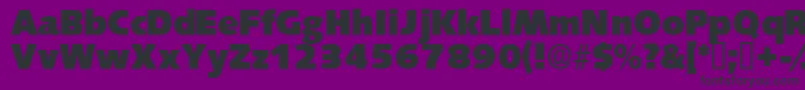 Czcionka Lansettedisplayssk – czarne czcionki na fioletowym tle