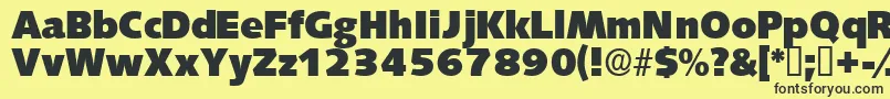 Lansettedisplayssk Font – Black Fonts on Yellow Background