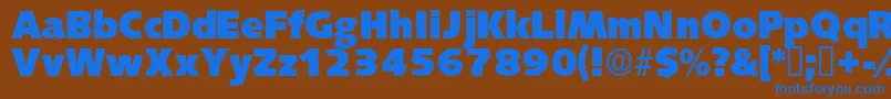 Lansettedisplayssk Font – Blue Fonts on Brown Background