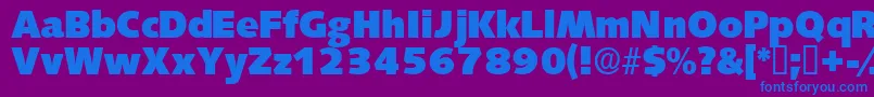 Lansettedisplayssk Font – Blue Fonts on Purple Background