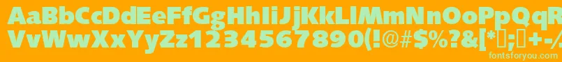 Lansettedisplayssk Font – Green Fonts on Orange Background