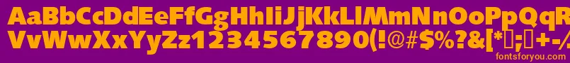 Lansettedisplayssk Font – Orange Fonts on Purple Background