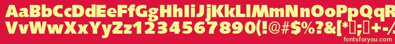 Lansettedisplayssk Font – Yellow Fonts on Red Background