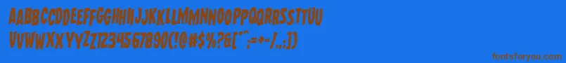 Wolfbrothersstagrotal Font – Brown Fonts on Blue Background