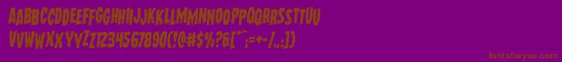 Wolfbrothersstagrotal Font – Brown Fonts on Purple Background