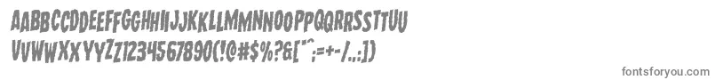 Wolfbrothersstagrotal-fontti – harmaat kirjasimet valkoisella taustalla