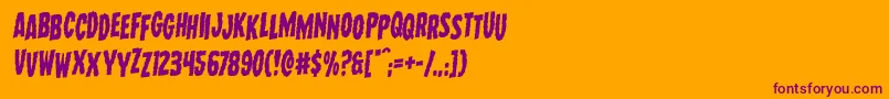 Wolfbrothersstagrotal Font – Purple Fonts on Orange Background