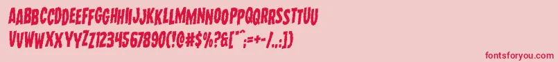 Wolfbrothersstagrotal-Schriftart – Rote Schriften auf rosa Hintergrund