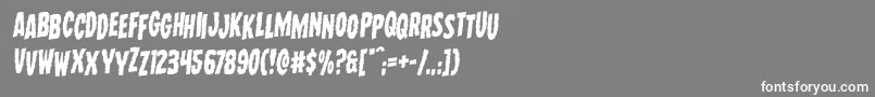 フォントWolfbrothersstagrotal – 灰色の背景に白い文字