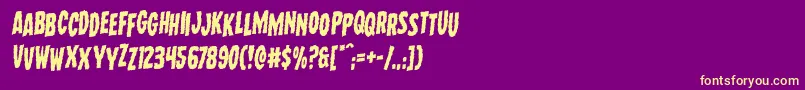 Wolfbrothersstagrotal Font – Yellow Fonts on Purple Background