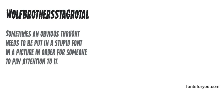 Wolfbrothersstagrotal Font