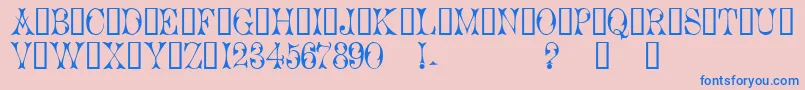 Cicero1 Font – Blue Fonts on Pink Background