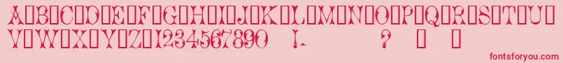 fuente Cicero1 – Fuentes Rojas Sobre Fondo Rosa