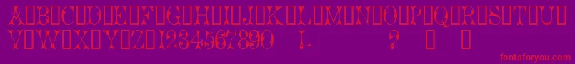 Cicero1 Font – Red Fonts on Purple Background